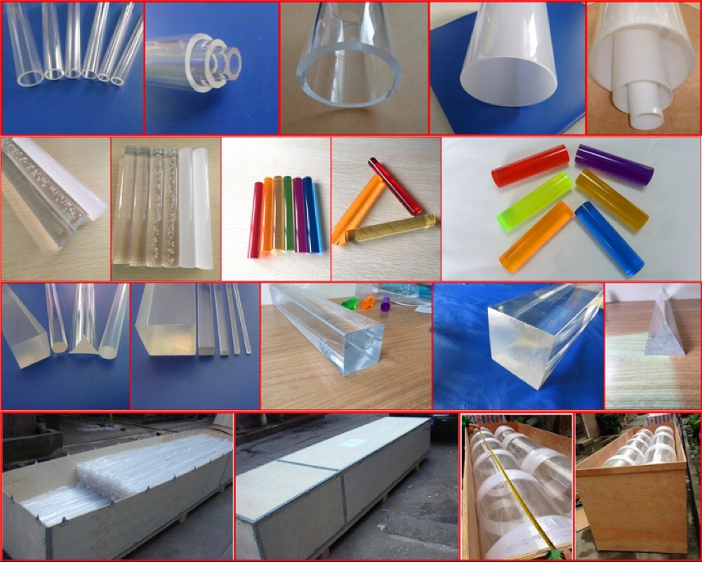 2mm-200mm Clear Acrylic Tube Acrylic Square Pipe Acrylic Plexiglass Rods