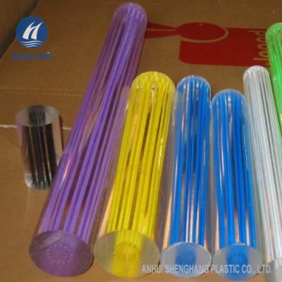 Asta in plastica acrilica plexiglass con diametro individuale